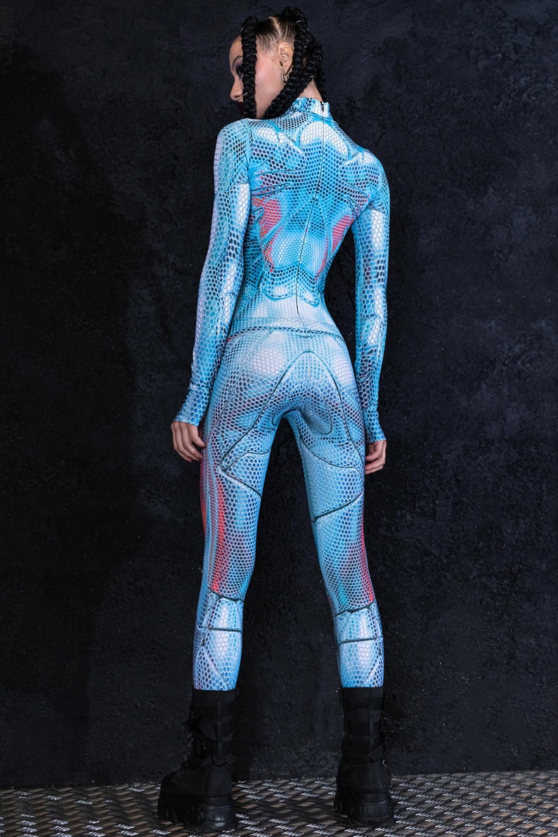 Neurostream Bodysuit for Women – Holographic Cyber Anatomy Costume