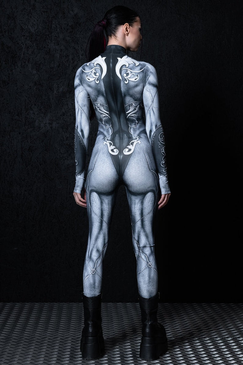 Cyber Titan Bodysuit – Women’s Cyberpunk Armor Costume